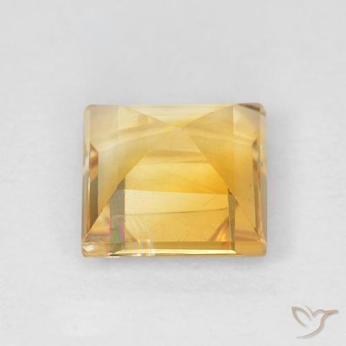 Citrino Dorado claro natural de 0.93 ct, Cuadrado, VVS