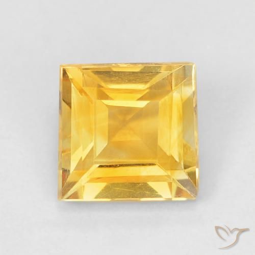 1.05ct Natural Dorado medio Citrino, Cuadrado, VVS