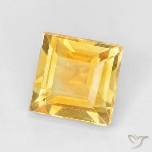 Citrino Dorado medio natural de 1.05 ct, Cuadrado, VVS