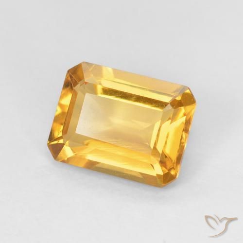 Citrino Naranja dorado natural de 1.33 ct, Corte Octágono / Esmeralda, VVS
