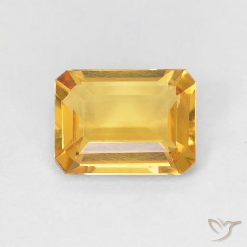 1.24ct Natural Dorado claro Citrino, corte esmeralda, VVS
