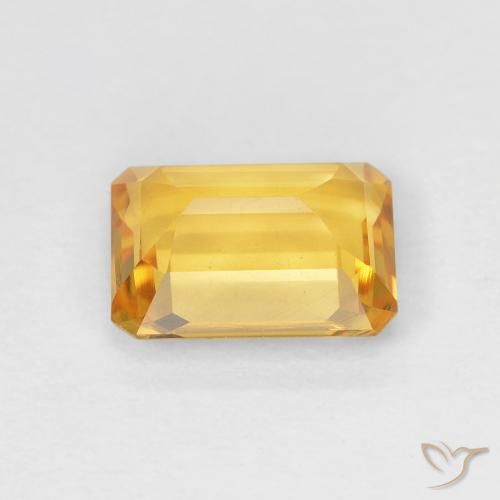 Citrino Dorado claro natural de 1.24 ct, Corte Octágono / Esmeralda, VVS