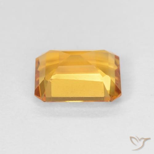 Citrino Naranja dorado natural de 1.37 ct, Corte Octágono / Esmeralda, VVS