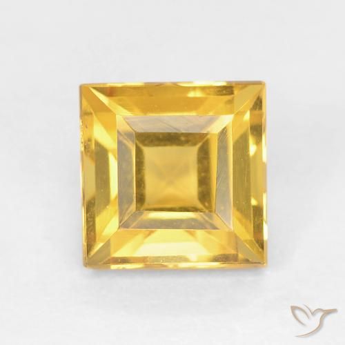 1.08ct Natural Dorado Citrino, Cuadrado, VVS-VS