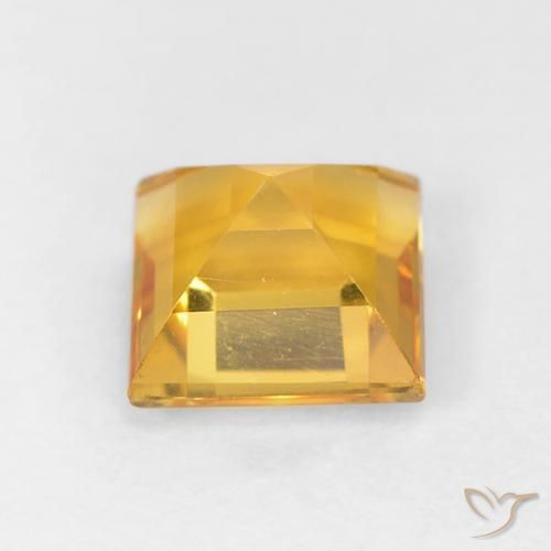 Citrino Dorado natural de 1.08 ct, Cuadrado, VVS-VS