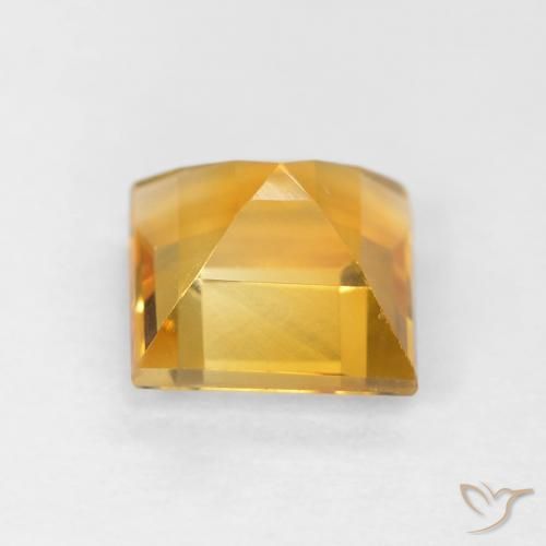 Citrino Dorado medio natural de 0.94 ct, Cuadrado, VVS-VS