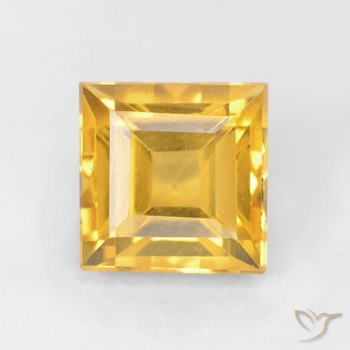 1.09ct Natural Dorado Citrino, Cuadrado, VVS-VS