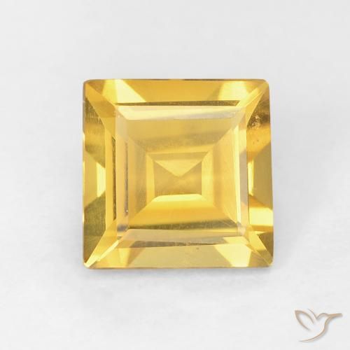 0.98ct Natural Dorado Citrino, Cuadrado, VVS-VS