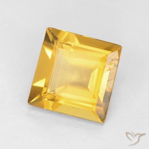 Citrino Dorado natural de 0.98 ct, Cuadrado, VVS-VS