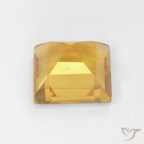 Citrino Dorado natural de 0.98 ct, Cuadrado, VVS-VS