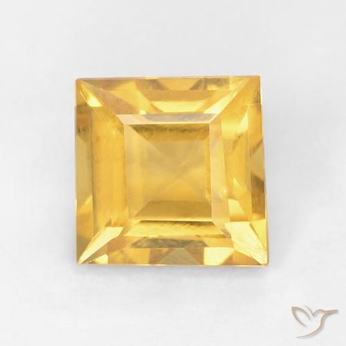 1.06ct Natural Naranja dorado Citrino, Cuadrado, VVS-VS