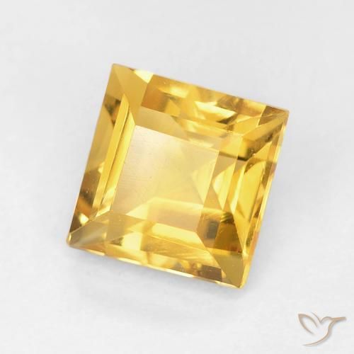 Citrino Dorado natural de 1.06 ct, Cuadrado, VVS-VS