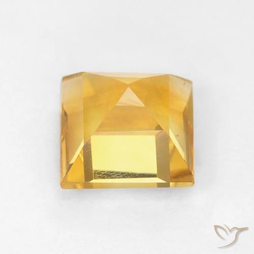 Citrino Dorado natural de 1.06 ct, Cuadrado, VVS-VS