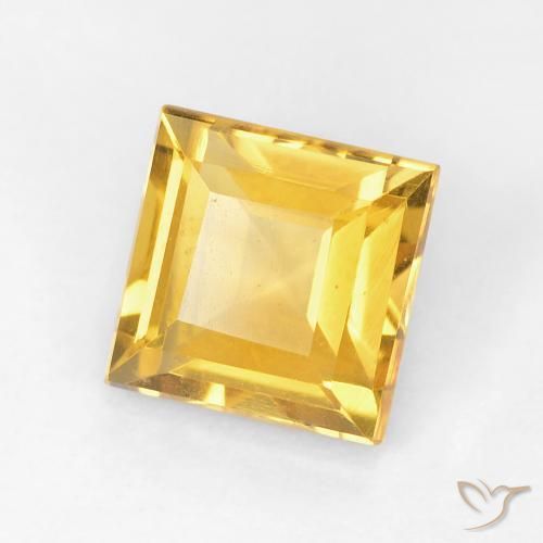 Citrino Dorado natural de 1.05 ct, Cuadrado, VVS-VS
