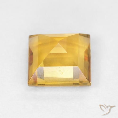 Citrino Dorado natural de 1.05 ct, Cuadrado, VVS-VS