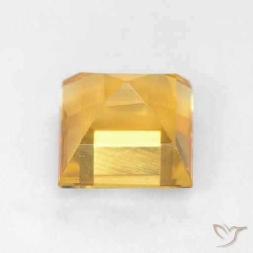 Citrino Dorado natural de 1.16 ct, Cuadrado, VVS-VS