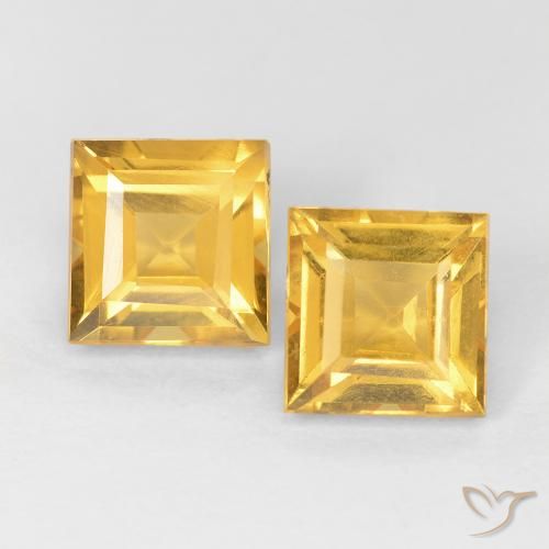 2.20ctw Natural Dorado claro Citrino, Cuadrado, VS