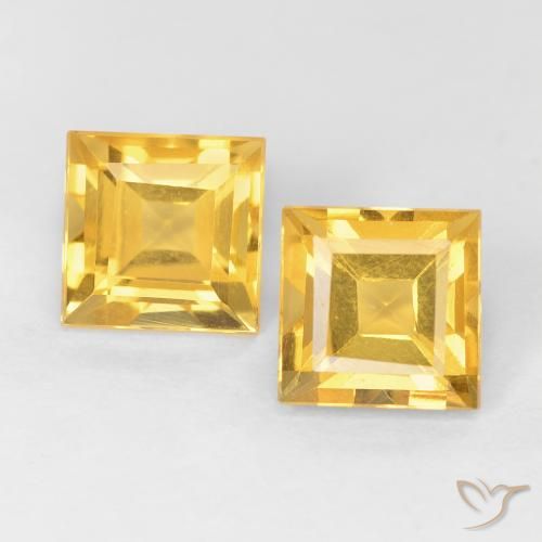 2.20ctw Natural Dorado claro Citrino, Cuadrado, VVS-VS
