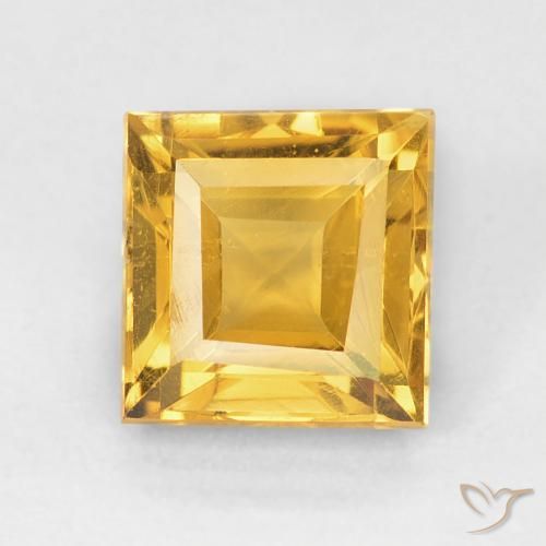 1.06ct Natural Dorado medio Citrino, Cuadrado, VS