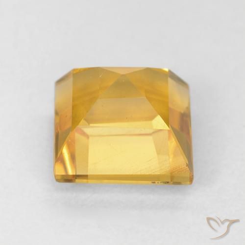 Citrino Dorado medio natural de 1.06 ct, Cuadrado, VS
