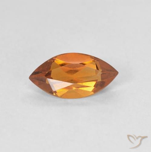 0.53ct Natural Naranja medio Citrino, Marquesa, VVS-VS