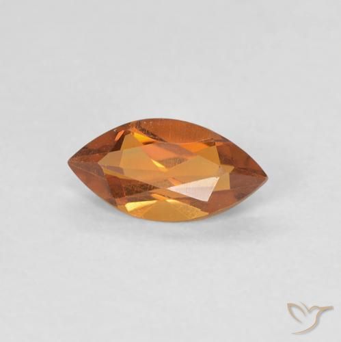 Citrino Naranja medio natural de 0.53 ct, Marquesa, VVS-VS