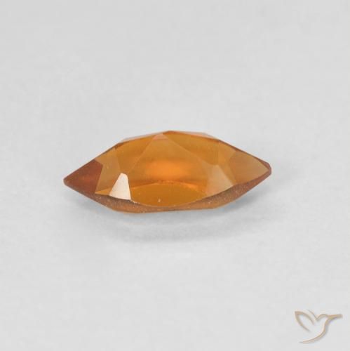 Citrino Naranja medio natural de 0.53 ct, Marquesa, VVS-VS