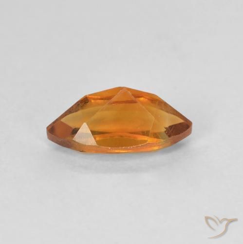 Citrino Naranja oscuro natural de 0.66 ct, Marquesa, VVS-VS