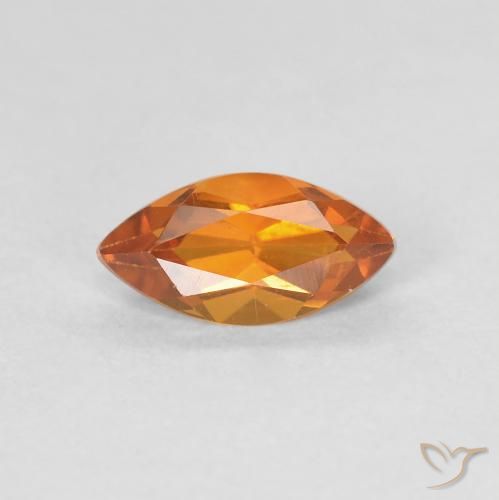 0.58ct Natural Naranja medio Citrino, Marquesa, VVS-VS