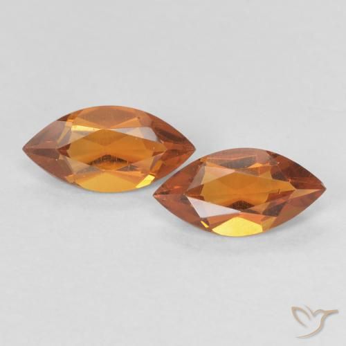 1.02ctw Natural Naranja medio Citrino, Marquesa, VVS