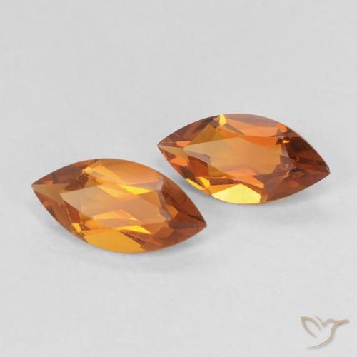 Gemas de Citrino Naranja medio natural de 1.02 ct, Marquesa, VVS