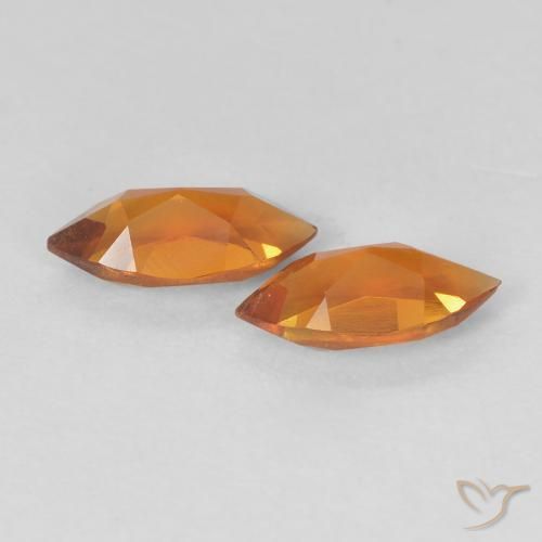 Gemas de Citrino Naranja medio natural de 1.02 ct, Marquesa, VVS
