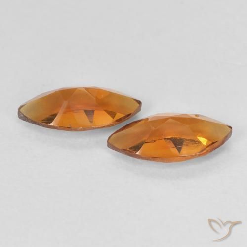 Gemas de Citrino Naranja medio natural de 1.00 ct, Marquesa, VVS-VS