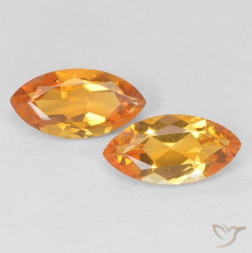 1.04ctw Natural Dorado naranja Citrino, Marquesa, VVS-VS