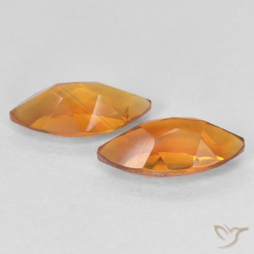 Gemas de Citrino Naranja oscuro natural de 1.05 ct, Marquesa, VS