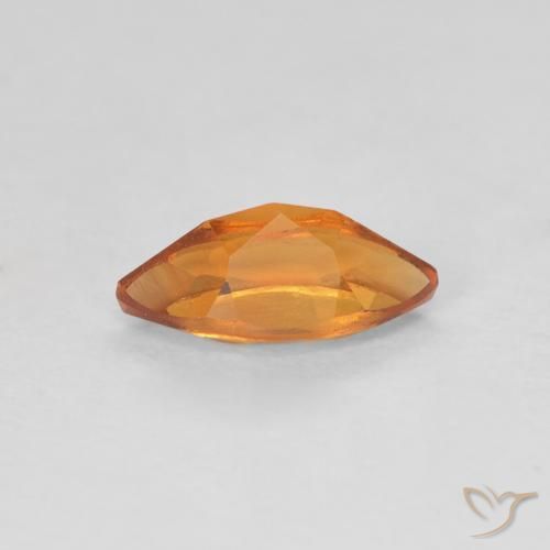 Citrino Dorado naranja intenso natural de 0.59 ct, Marquesa, VVS-VS