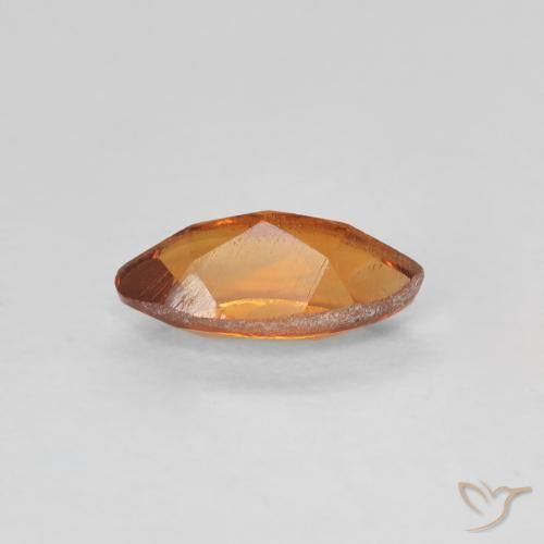 Citrino Dorado naranja intenso natural de 0.58 ct, Marquesa, VVS-VS