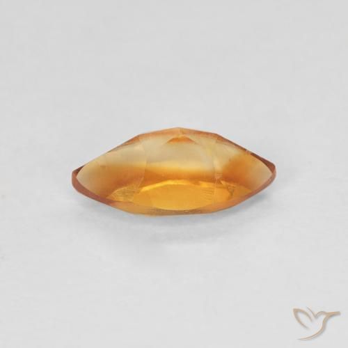 Citrino Naranja oscuro natural de 0.59 ct, Marquesa, VS