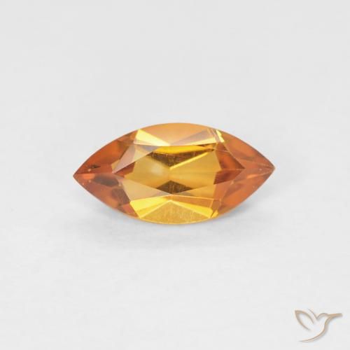 0.51ct Natural Naranja medio Citrino, Marquesa, VVS