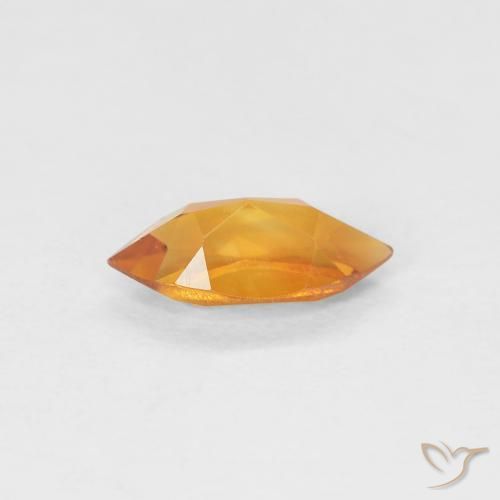 Citrino Naranja medio natural de 0.51 ct, Marquesa, VVS
