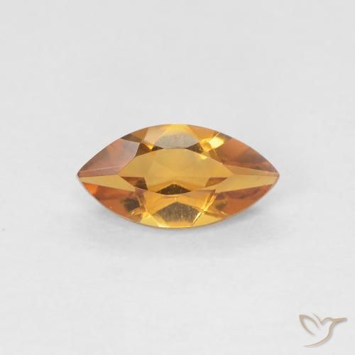 0.57ct Natural Marrón naranja Citrino, Marquesa, VVS