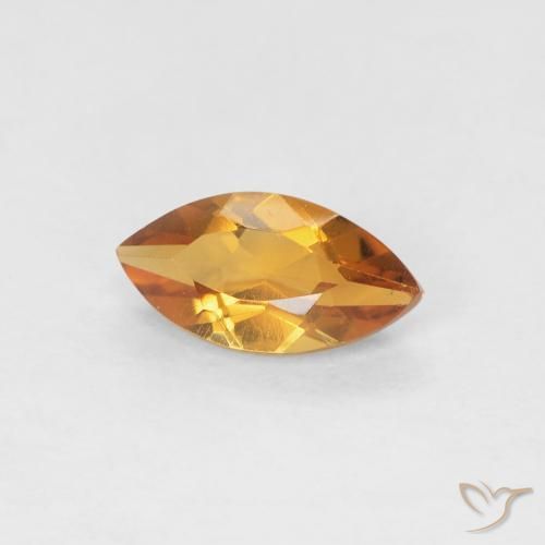 Citrino Marrón naranja natural de 0.57 ct, Marquesa, VVS