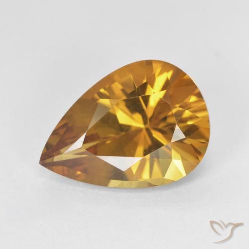 4.25ct Natural Marrón-oro Citrino, En forma de pera, VVS