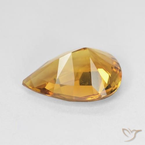 Citrino Marrón-oro natural de 4.25 ct, En forma de pera, VVS