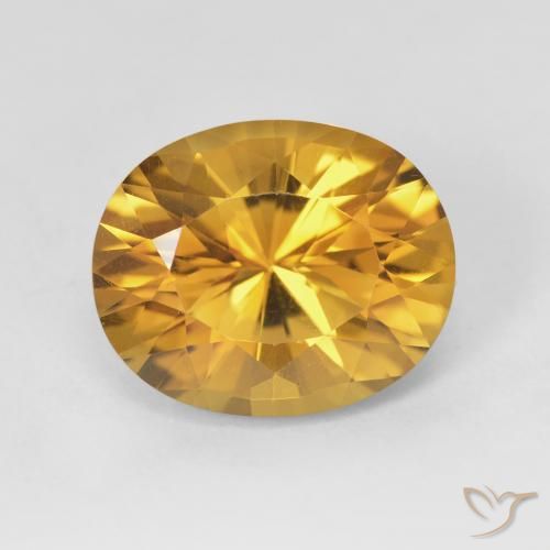 4.80ct Natural Naranja dorado Citrino, Ovalada, VVS