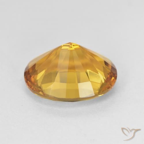 Citrino Naranja dorado natural de 4.80 ct, Ovalada, VVS