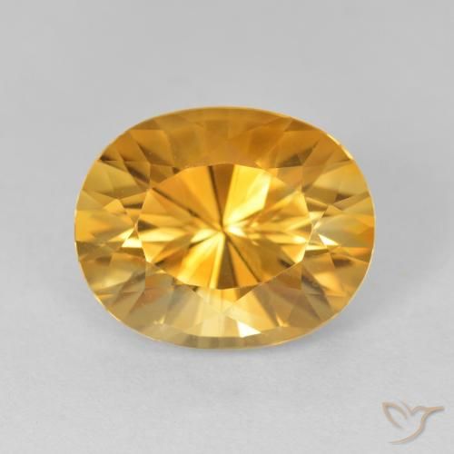 4.50ct Natural Medium Dark-Golden Citrino, Ovalada, VVS
