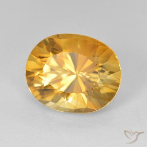 Citrino Medium Dark-Golden natural de 4.50 ct, Ovalada, VVS