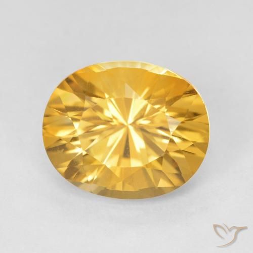 4.46ct Natural Dorado medio Citrino, Ovalada, VVS