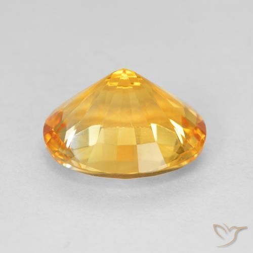 Citrino Dorado medio natural de 4.46 ct, Ovalada, VVS
